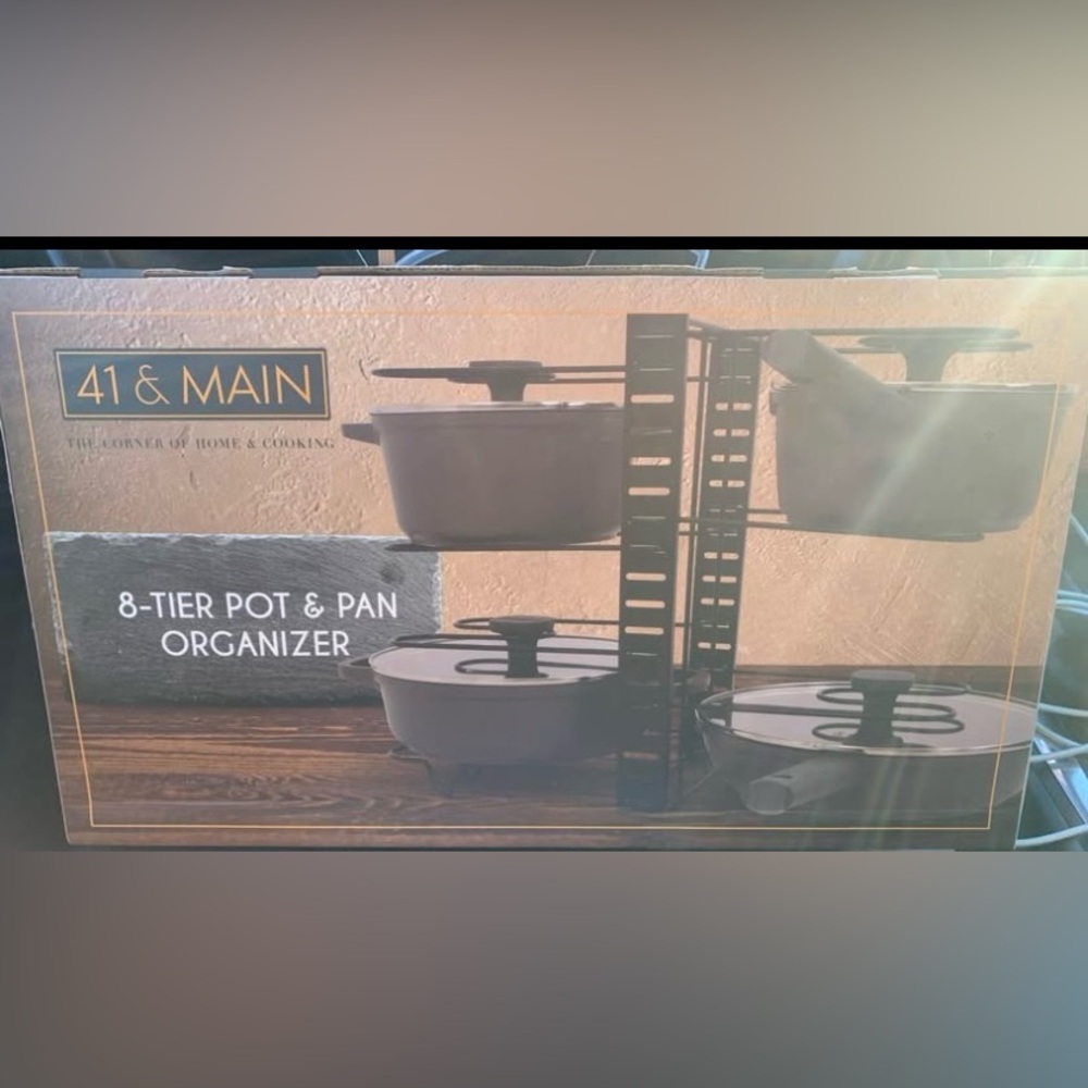 41 & Main Black 8-Tier Pot and Pan Organizer